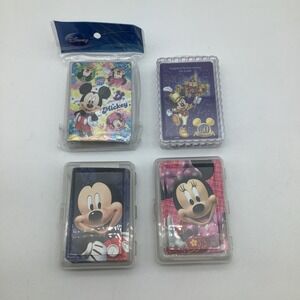 Disney Playing Cards Lot 4 Mickey Minnie Disneyland 50th Anniversary Sealed Case